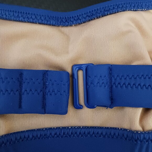 NEW J. Crew Women’s Heritage Scoopneck Bikini Top Blue Size M - Picture 5 of 10